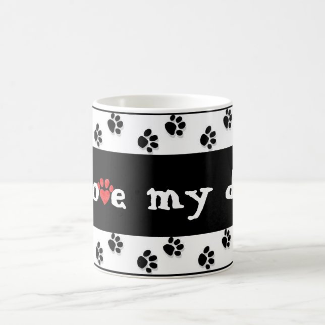 Mug "Pawprints" (tasse de café de style #2) (Centre)