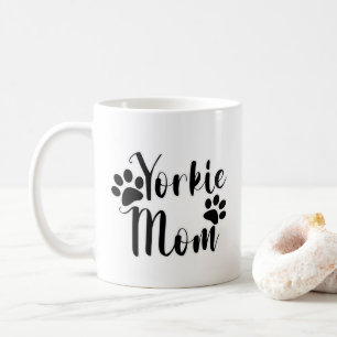 Mug Pawprints Yorkie Mom Design graphique