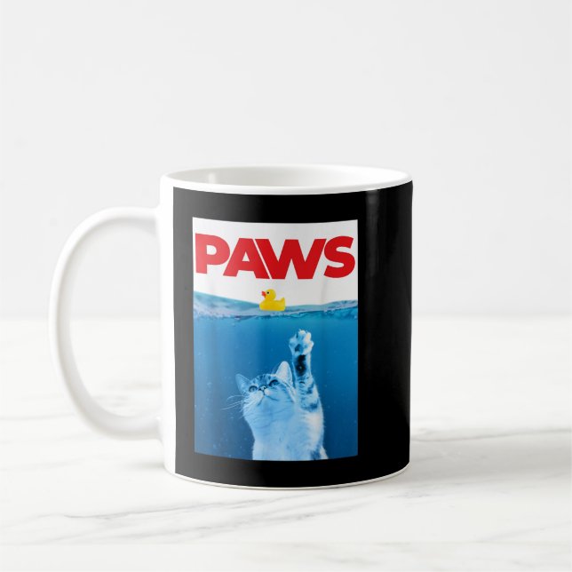 Mug PAWS Chat Et Canard Jaune En Caoutchouc Cute Kitte (Gauche)