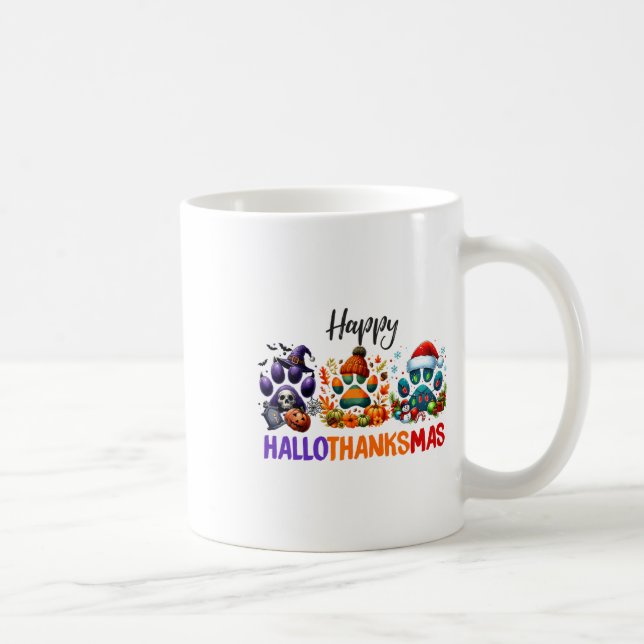 Mug Paws Hallothanksmas Halloween Thanksgiving C (Droite)