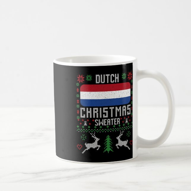 Mug Pays-Bas Drapeau néerlandais Sweat de Noël (Droite)