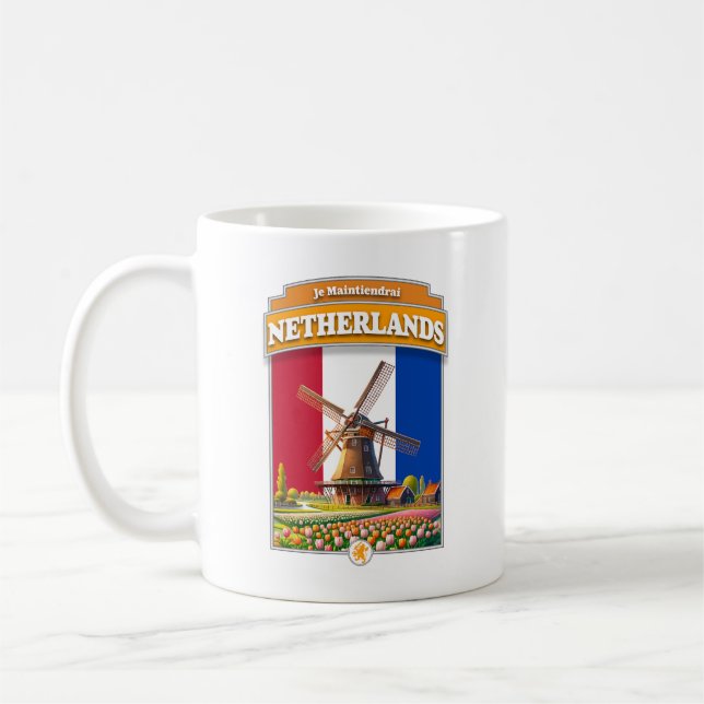 Mug Pays-Bas Windmill et tulipes (Gauche)