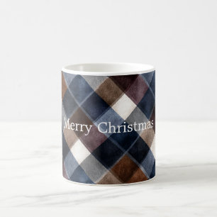 Mug Pays Bleu Rouge Blanc Gris Carrés Noël
