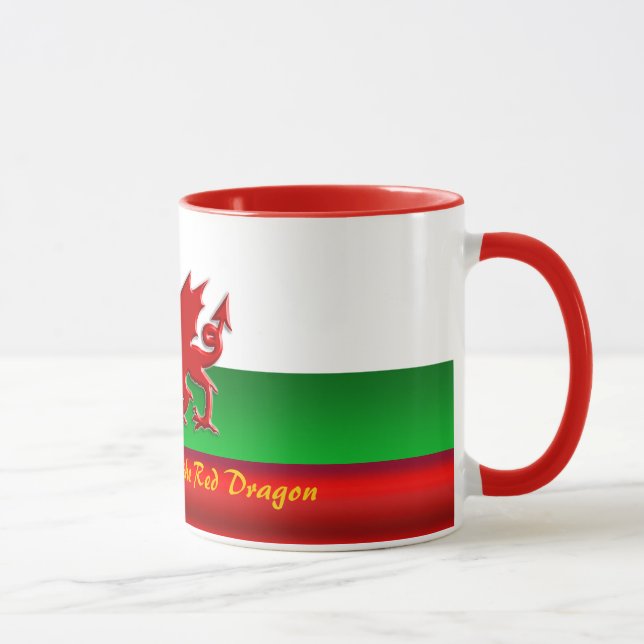 Mug Pays de Galles - Maison du Dragon Rouge, effet mét (Droite)