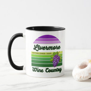 Mug Pays du vin de Livermore Raisins rayures violettes
