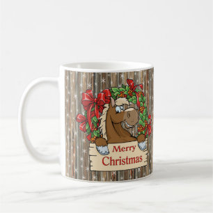Mug Pays Ouest Noël Cheval Bois-Barnwood Et Neige