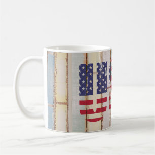 Mug Pays rustique désorganisé États-Unis Drapeau Motif