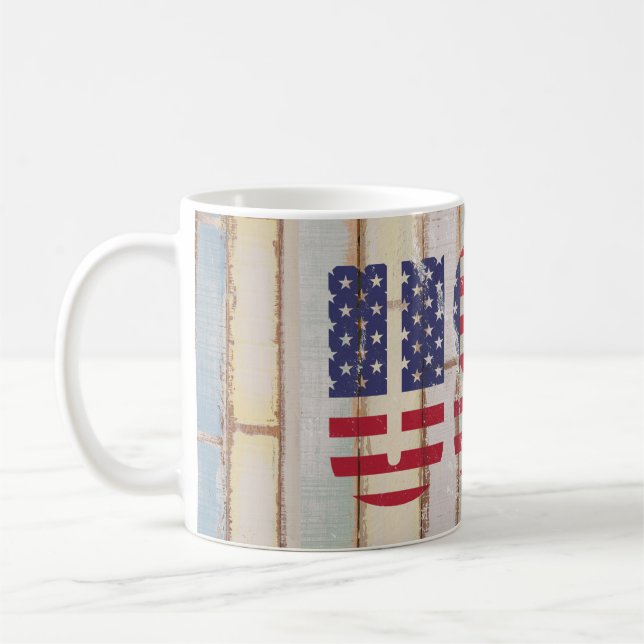 Mug Pays rustique désorganisé États-Unis Drapeau Motif (Gauche)