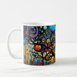 Mug Paysage Abstrait de l'arbre à fleurs colorées Natu