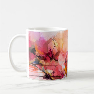 Mug Paysage Abstrait de peinture à l'huile. Bleu pur