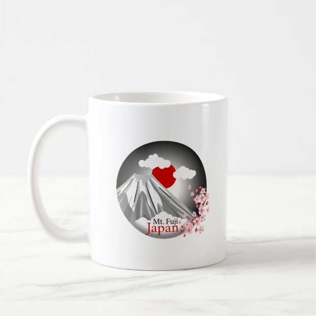 Mug Paysage Abstrait du Mont Fuji (Gauche)