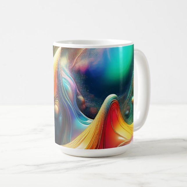 Mug Paysage abstrait envoûtant (Devant droit)