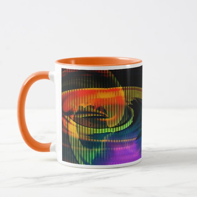Mug Paysage Alien Arc-en-ciel Abstrait (Gauche)