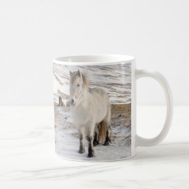 Mug Paysage avec des chevaux islandais (Droite)