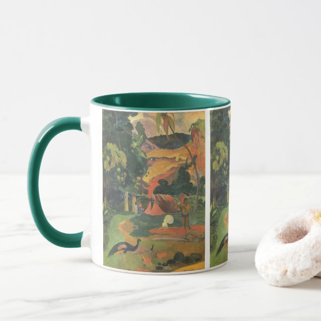 Mug Paysage avec des paons par Paul Gauguin (Avec donut)