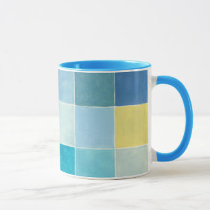 Mug Paysage avec les carrés Pixilated multicolores