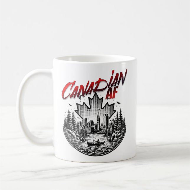 Mug Paysage canadien de la Force aérienne Canot feuill (Gauche)