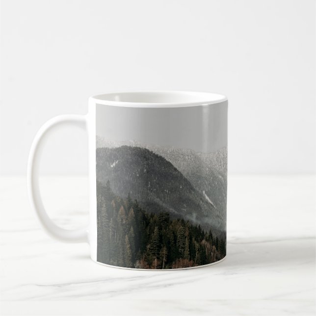 MUG PAYSAGE D'ARBRES ET DE MONTAGNE (Gauche)