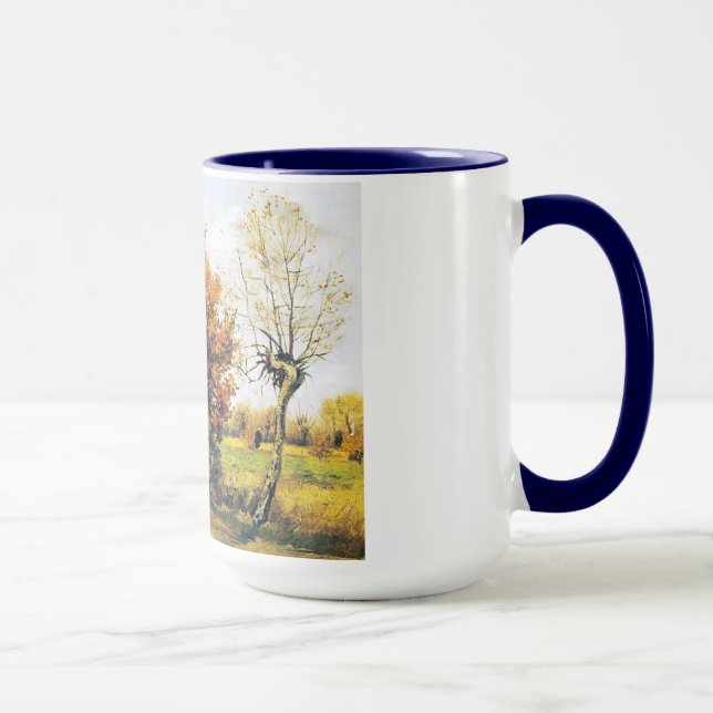 Mug Paysage d'automne avec quatre arbres (Droite)