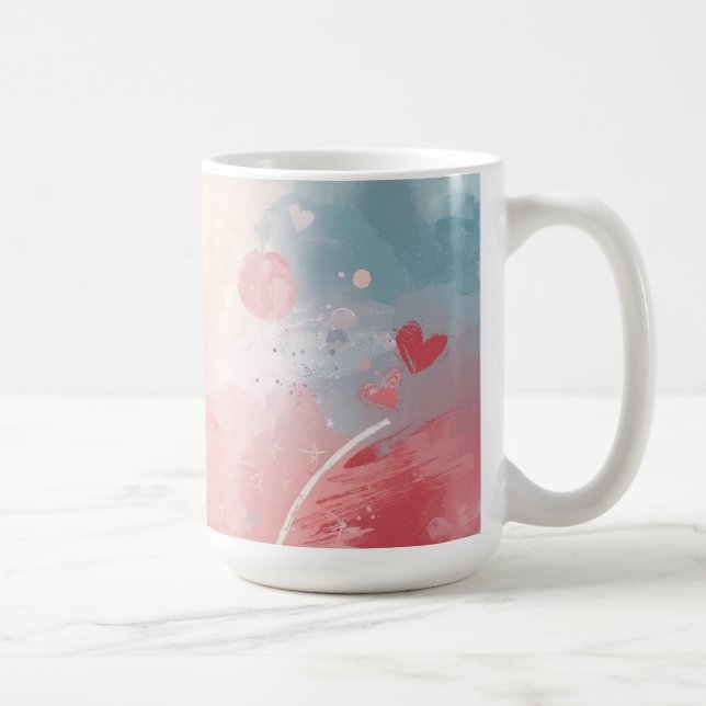 Mug Paysage de cœurs doux (Droite)
