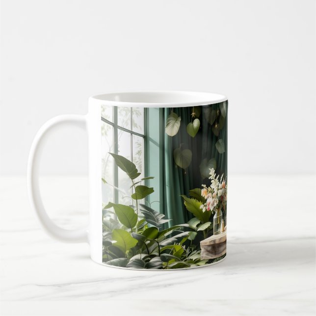Mug Paysage de jardin romantique (Gauche)