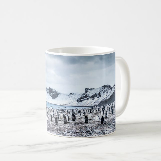 Mug Paysage de la colonie de pingouins de Chinstrap (Devant droit)