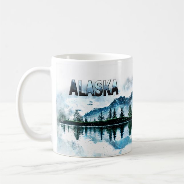 Mug Paysage de la montagne de l'Alaska (Gauche)