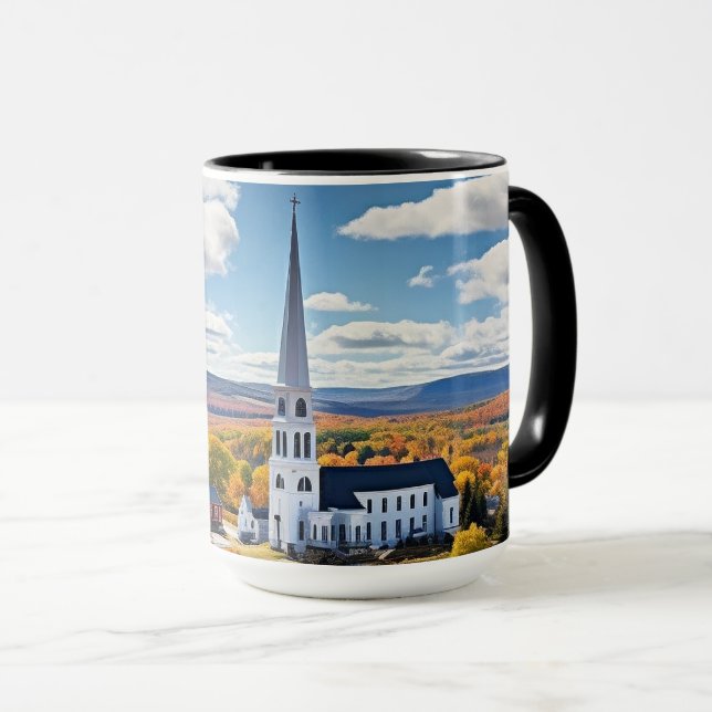 Mug Paysage de la Nouvelle-Angleterre à l'automne (Devant droit)