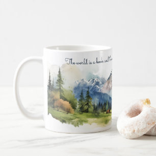 Mug Paysage de la Vallée des Monts-de-l'Aquarelle avec
