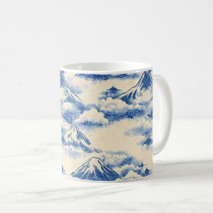Mug Paysage de montagne enneigée bleu ciel rêveur