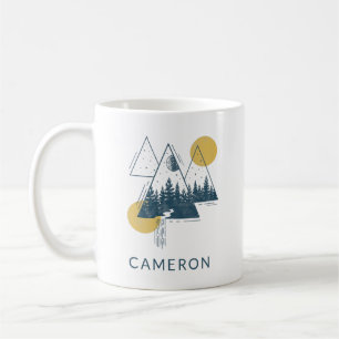 Mug Paysage de nature géométrique moderne personnalisé