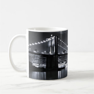 Mug Paysage de New York Pont de Brooklyn Monochrome Nu