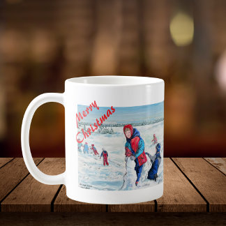 Mug Paysage de Noël vintage personnalisé