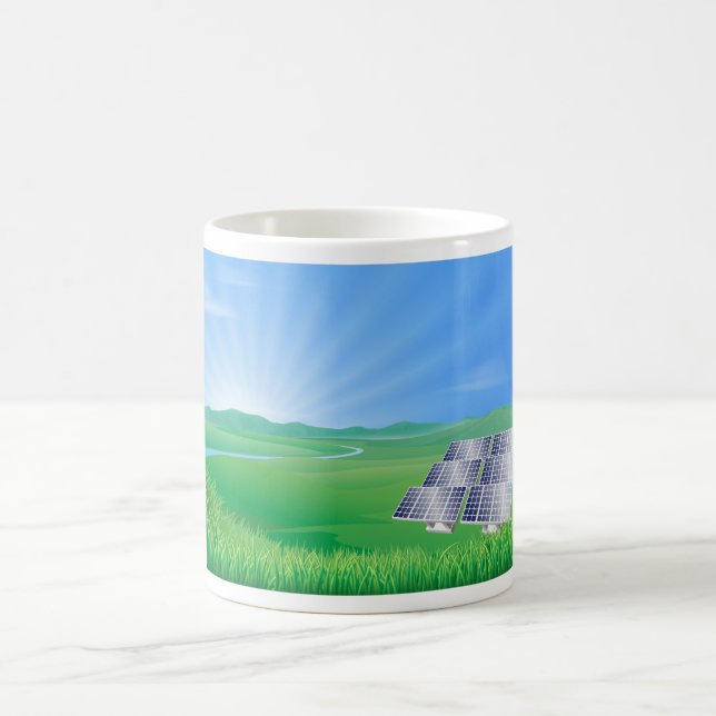Mug Paysage de panneaux solaires respectueux de l'envi (Centre)
