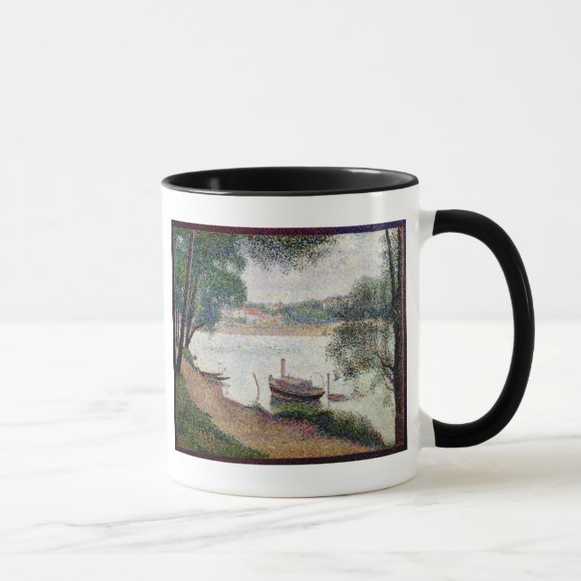 Mug Paysage de rivière de Georges Pierre Seurat | avec (Droite)