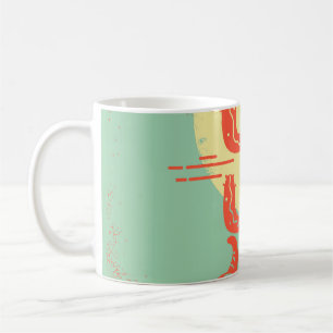 Mug Paysage désertique avec cactus et crâne de vache.