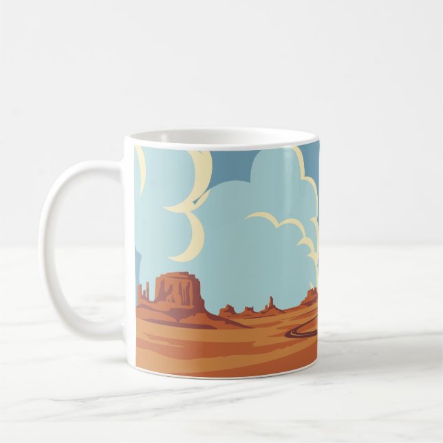 Mug Paysage d'été avec une route sinueuse vide dans (Gauche)