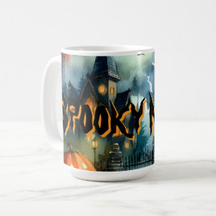 Mug Paysage d'Halloween éffrayant et magnifique Aquare