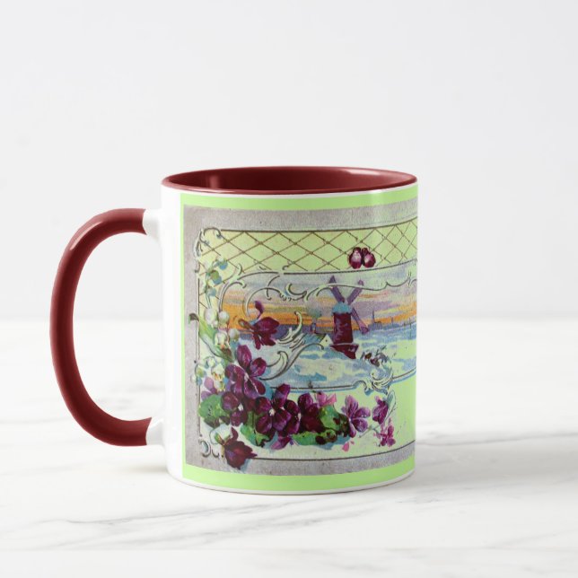 Mug Paysage D'Hiver ROMANTICA Avec Pansies (Gauche)