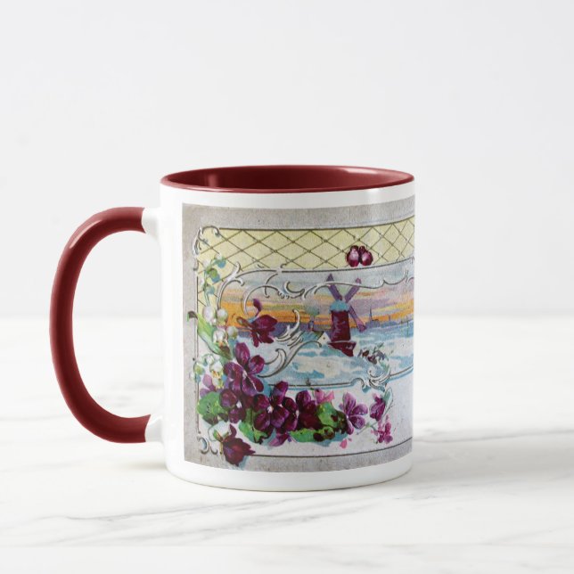 Mug Paysage D'Hiver ROMANTICA Avec Pansies (Gauche)