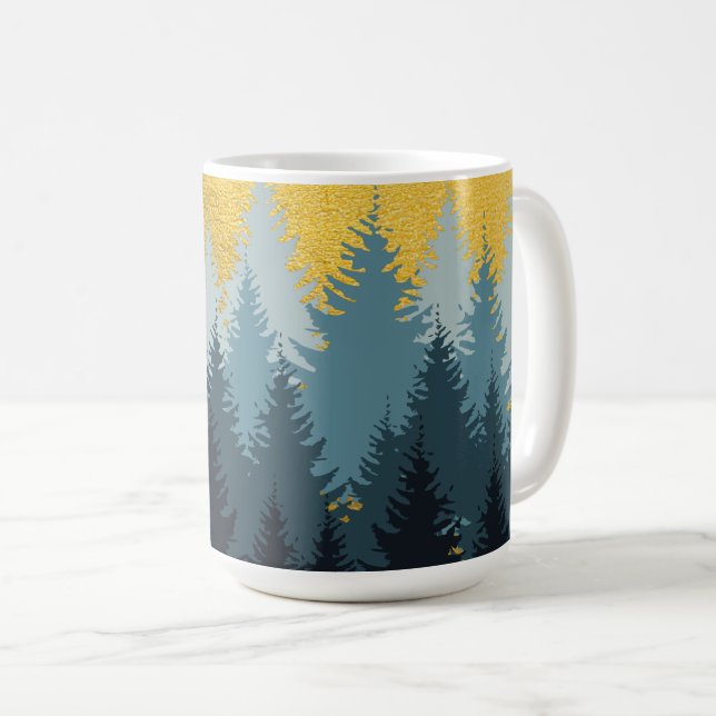 Mug Paysage d'or des arbres forestiers (Devant droit)