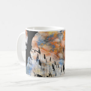Mug Paysage du ciel d'été au coucher du soleil - Scène