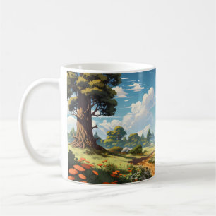 Mug Paysage forestier en saison estivale