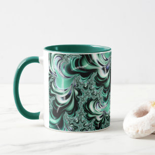 Mug Paysage forestier fractal d'hiver Abstrait