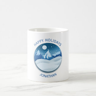 Mug Paysage givré paisible personnalisé