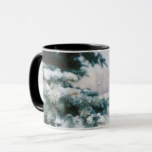 Mug Paysage hivernal Arbre de Noël recouvert de neige