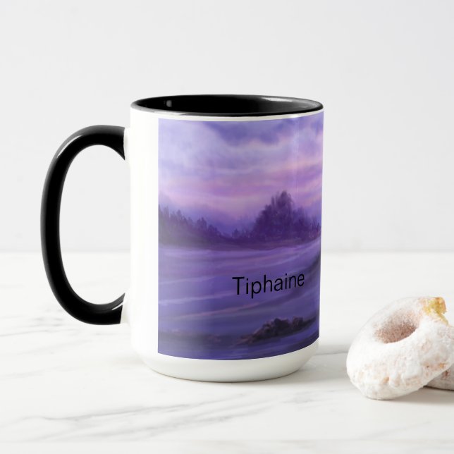 Mug Paysage Imaginaire violet (Avec donut)