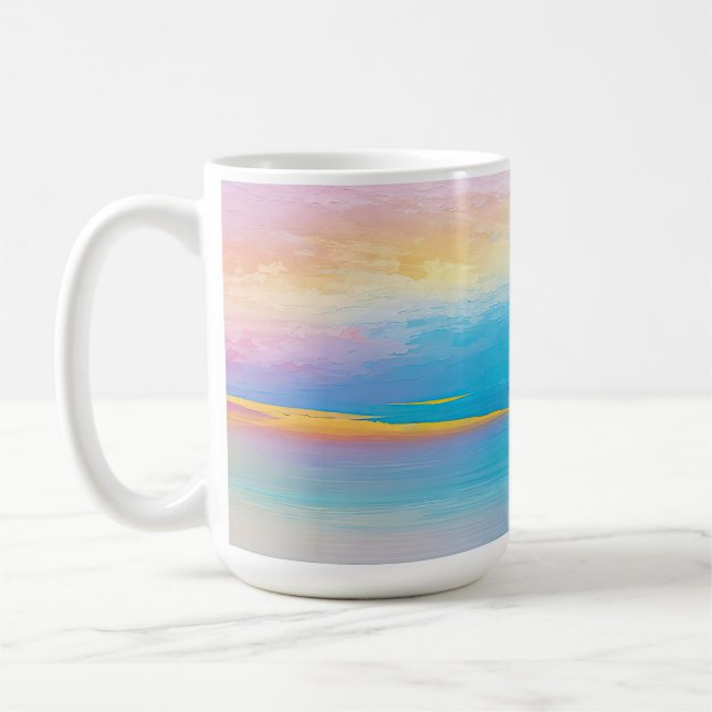 Mug Paysage large "Clachanray" rose et bleu (Gauche)
