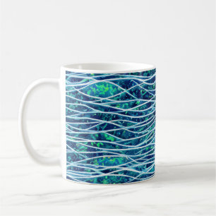 Mug Paysage marin abstrait Vagues fracturées 19