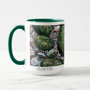 Mug Paysage Marin de Plage Verts Modernes/Marées Basse